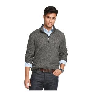 Gap Men's Half Zip Pullover Mock Neck Grey Sweater Long Sleeve Small